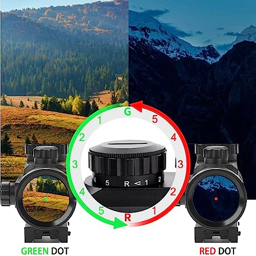 Kasente Red Green Dot Sight, Tactical Optic 1X30Mm Reflex Scope Riflescope With 20Mm Rail Mount For Hunting #TOP3