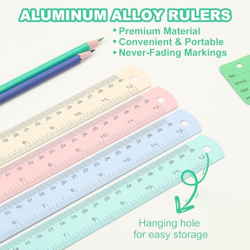Règle de table PATIKIL en métal violet avec table de conversion pour éviter les erreurs