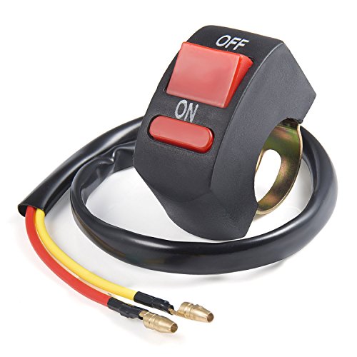ZOEON Moto Manillar Interruptor Botón Motocicleta Interruptor Faro Monte Peligro Luz Interruptor