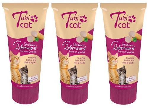 Tubi cat Delikatess Leberwurst für Katzen 3 Tuben á 75g
