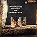 Hemswell Crystal Whisky Glasses Set of 2 11oz - Luxury Cut Glass Whiskey Rock Tumblers for Men - Old Fashioned Glassware Sets for Bourbon and Whisky with Solid Base - Satin Lined Box - Wicklow
