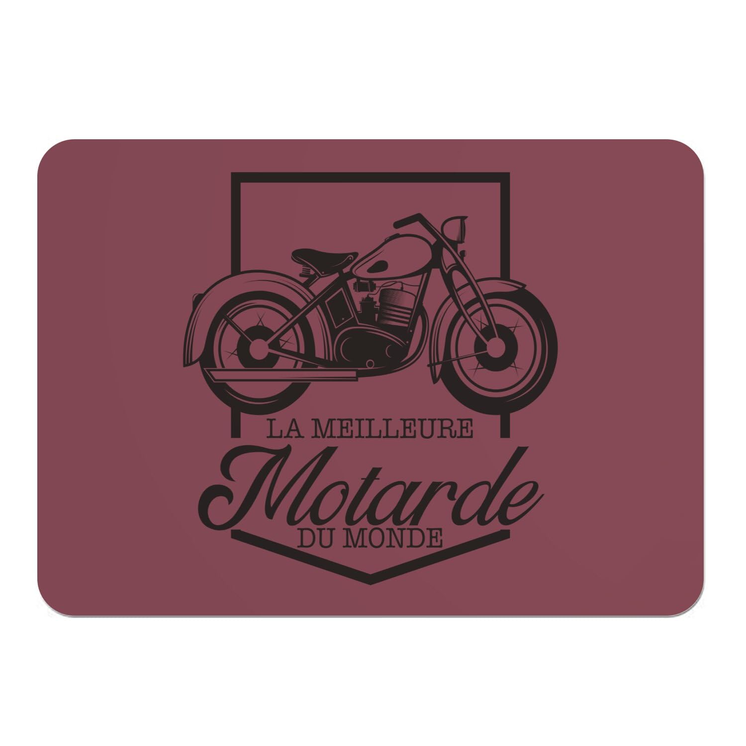 Sets de table moto femme liège rouge lot de 4 grands napperons design Cafe Racer 39,5x28,5 cm