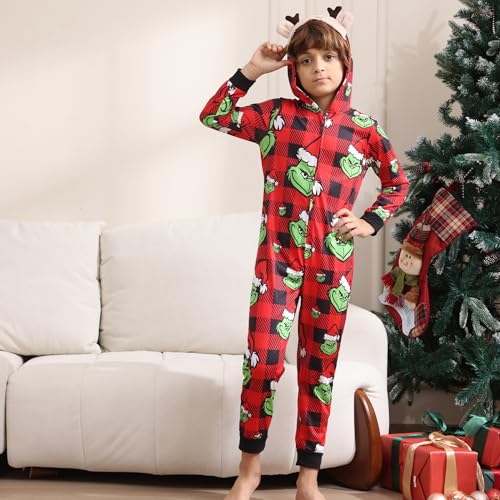 Fotn FAMILY MATCHING PAJAMAS SET Ugly Christmas Onesie'S, Family Matching Lazy Funny Holiday Zip Up One-Piece Pajamas Comfy Loungewear Pjs thumb #5