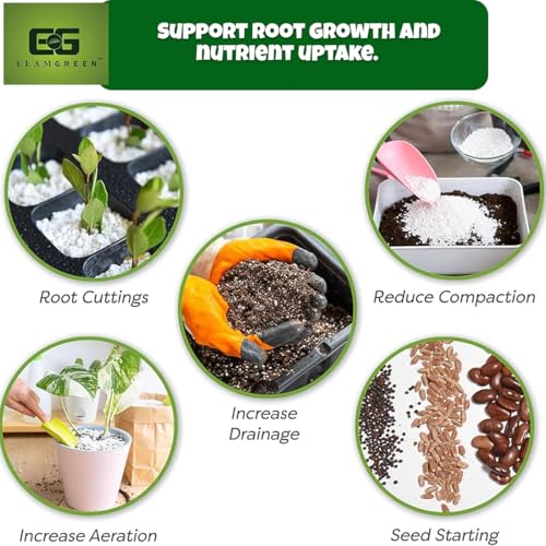 Image of Elamgreen Coco peat for Plants Organic Potting Mix with Perlite for Gardening Mixed | Coco Perlite for Home Garden with Added Fertilizer (1kg)