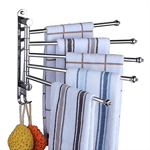 Porte-serviette rotation chic en acier inoxydable pour salle de bain
