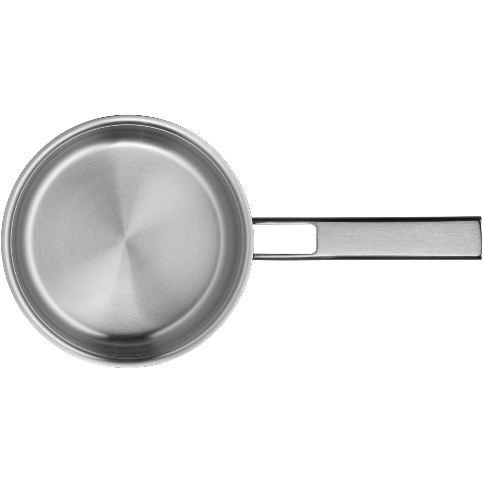 WMF Ultimate Cool Stielkasserolle 16cm mit Deckel, Kochtopf klein 1,4l, Milchtopf Induktion, Cromargan Edelstahl matt, unbeschichtet, Induktions Topf mit Innenskalierung, spülmaschinengeeignet