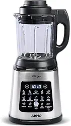 Liquidificador Arno UltraForce Cook 1100W LN95, Inox, Cozinha Sozinho, Jarra de Vidro 1,8L, Resistente a Choque Térmico, App de Receitas, Tecnologia Limpa Fácil, 110V