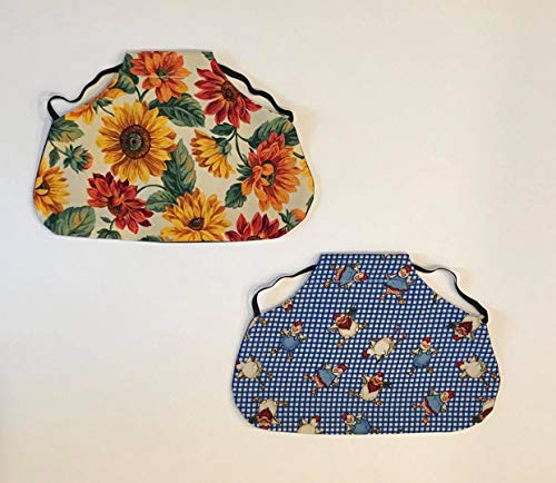 Twisted 2 Perfection Standard Size Chicken Saddles Hen Aprons (Chicks & Flowers Set of 2)