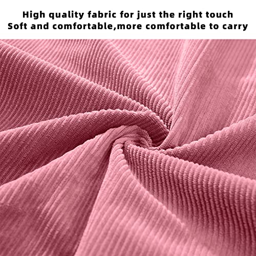 Image of KALIDI Women Corduroy Tote Bag Zipper Casual Tote's Handbag Big Capacity Shoulder Bag with Pockets