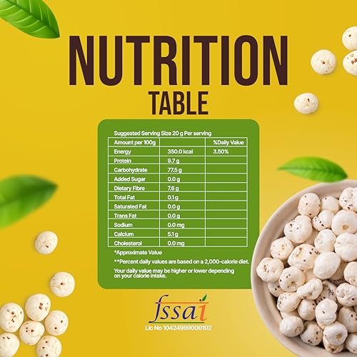 Image of FARM PURE Premium Phool Makhana | Fox Nuts 200g x 1 Pack | Crunchy Roasted Lotus Seeds | Gluten-Free, Low-Calorie, Healthy Snacking, Fasting | Farm Fresh & Preservative-Free I Makhana for Prasadam