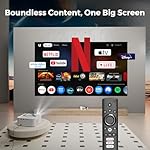 [AI Movin 2.0 System/1200 ANSI/Auto Focus] Projector-4K with WiFi 6 and Bluetooth, 30W DoIby Audio Netflix-Licensed Outdoor-Projector, Lisowod 1080P Smart Portable Proyector with HDR10+ 2025 Upgraded - Image 3