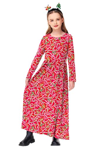 Image of Deerose Girls Maxi Dress Short Sleeve Casual Long Dresses with Pockets 5-14 Years