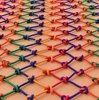 GEIRONV 3m Multicolor Nylon Mesh, Court Fence Wall Decoration Net Balcony Anti Fall Net Fall Protection Net Hammock Protection Rope Net (Color : 4mm Rope Thickness, Size : 6cm mesh)