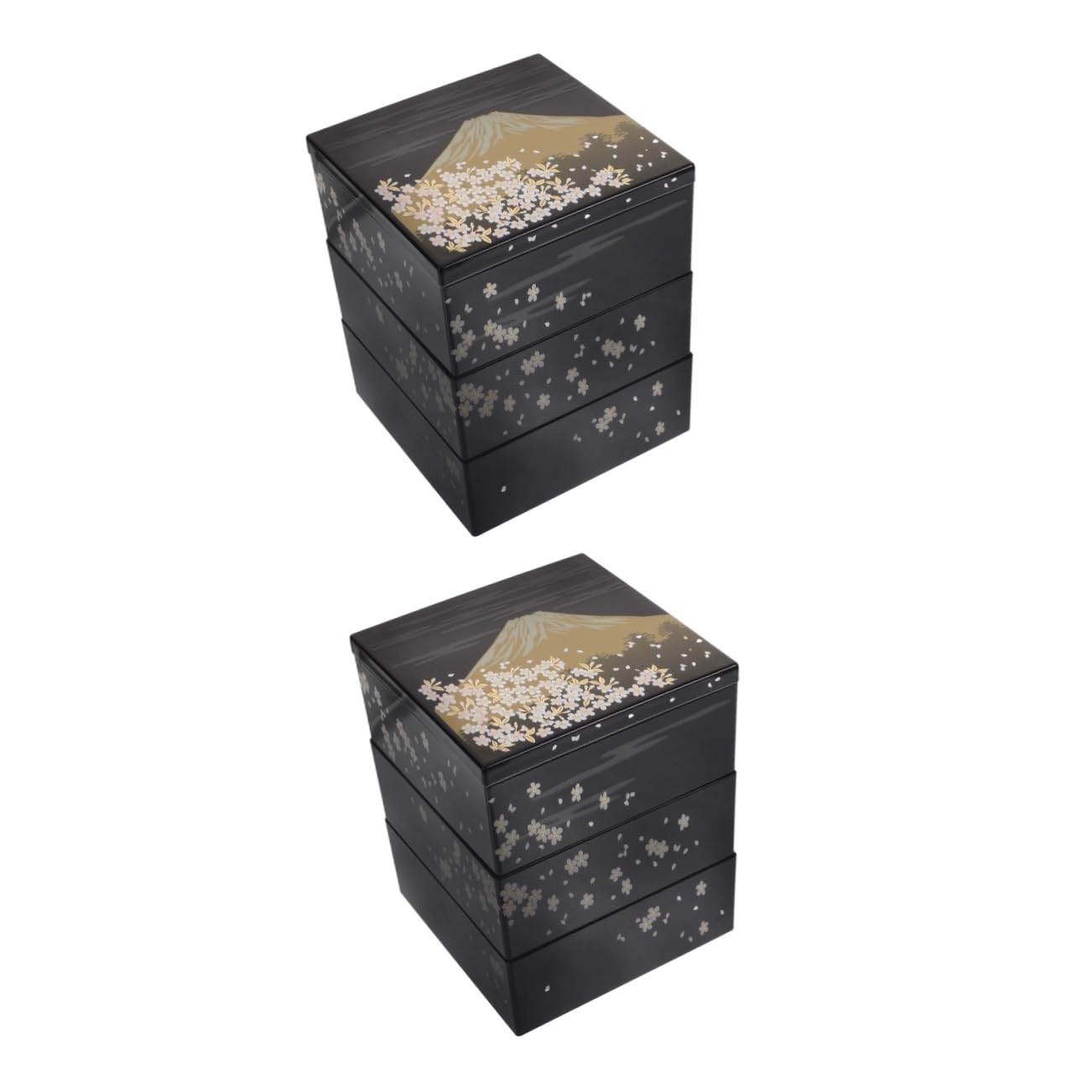 Amosfun 2 Piezas caja de sushi bento japones caja de merienda envases de snack para adultos bandeja de sushi japonés contenedor de almuerzo lindas cajas de sushi el plastico