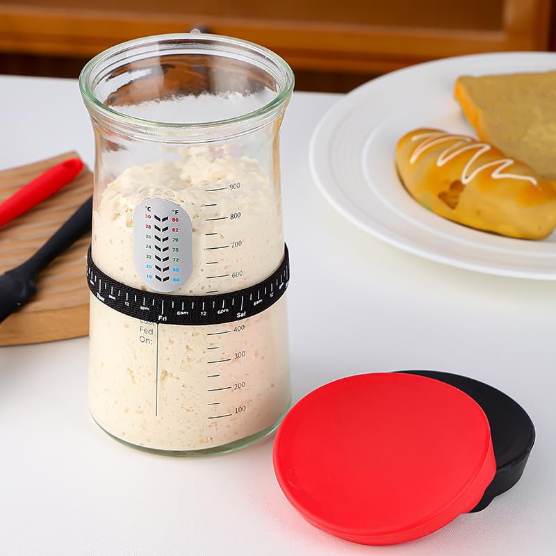 40OZ Large Capacity Sourdough Starter Jar, Sourdough Bread Baking Supplies - image 2