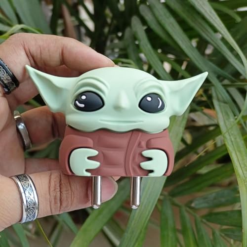 Image of 25W Charger Protector for Samsung, Protective Silicone Case Cover 25W Power Adapter Charger with Wire Saver-Green Alien