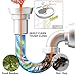 Beatifoyo Drain Snake, Drain Clog Remover,Hair snake Tool Opener, sink snake for Sewer Kitchen Sink Bathroom Tub Toilet Clogged Drains Relief Cleaning Tool(1pc 25 Inch +1pc 20inch)