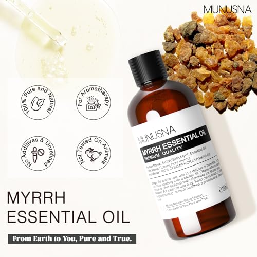 Image of Myrrh Essential Oil, Aromatherapy Oil for Diffuser, Skin, Body Care