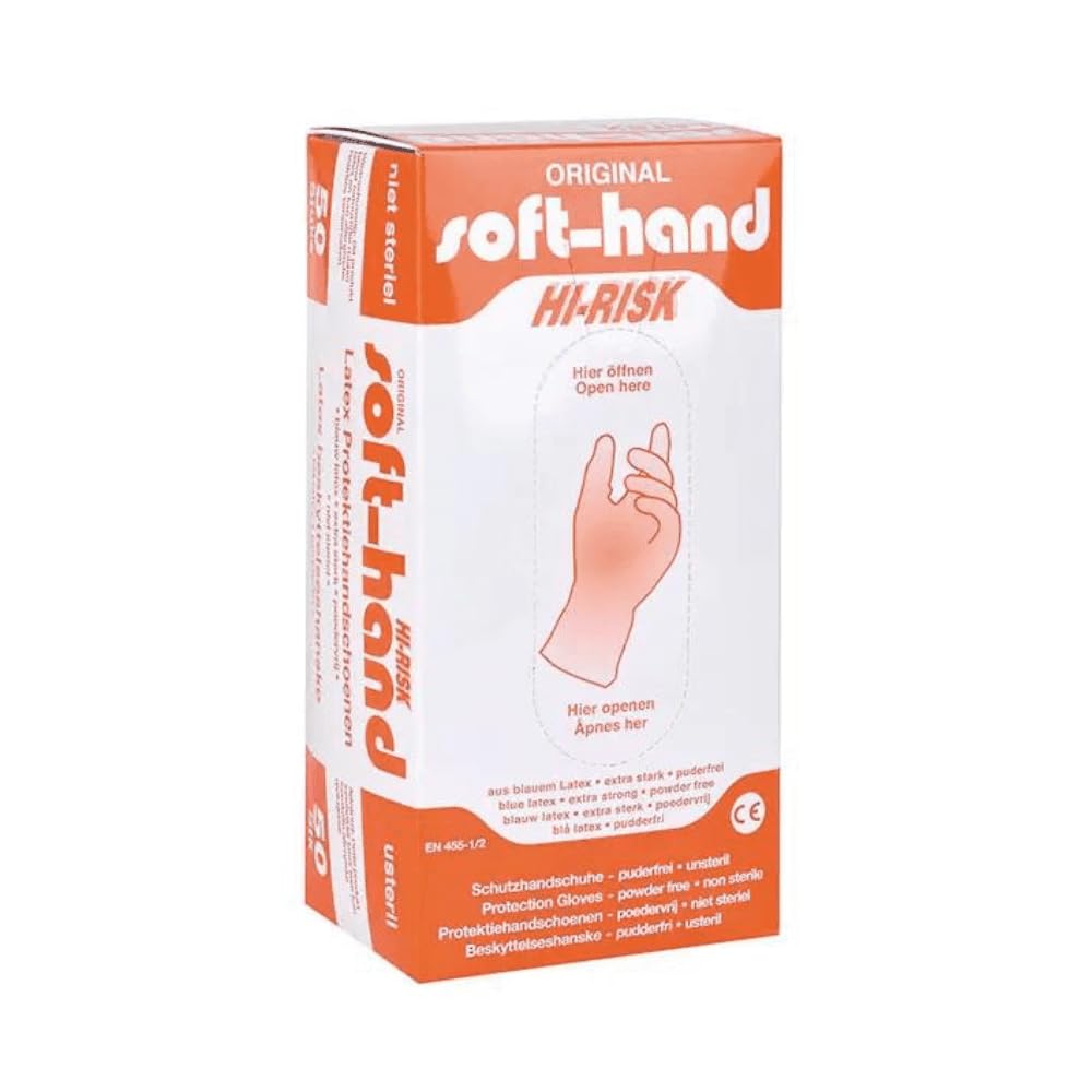 Soft-Risk, Guanti monouso in nitrile, S mano H9 7050 Hi (Confezione da 50 pezzi)