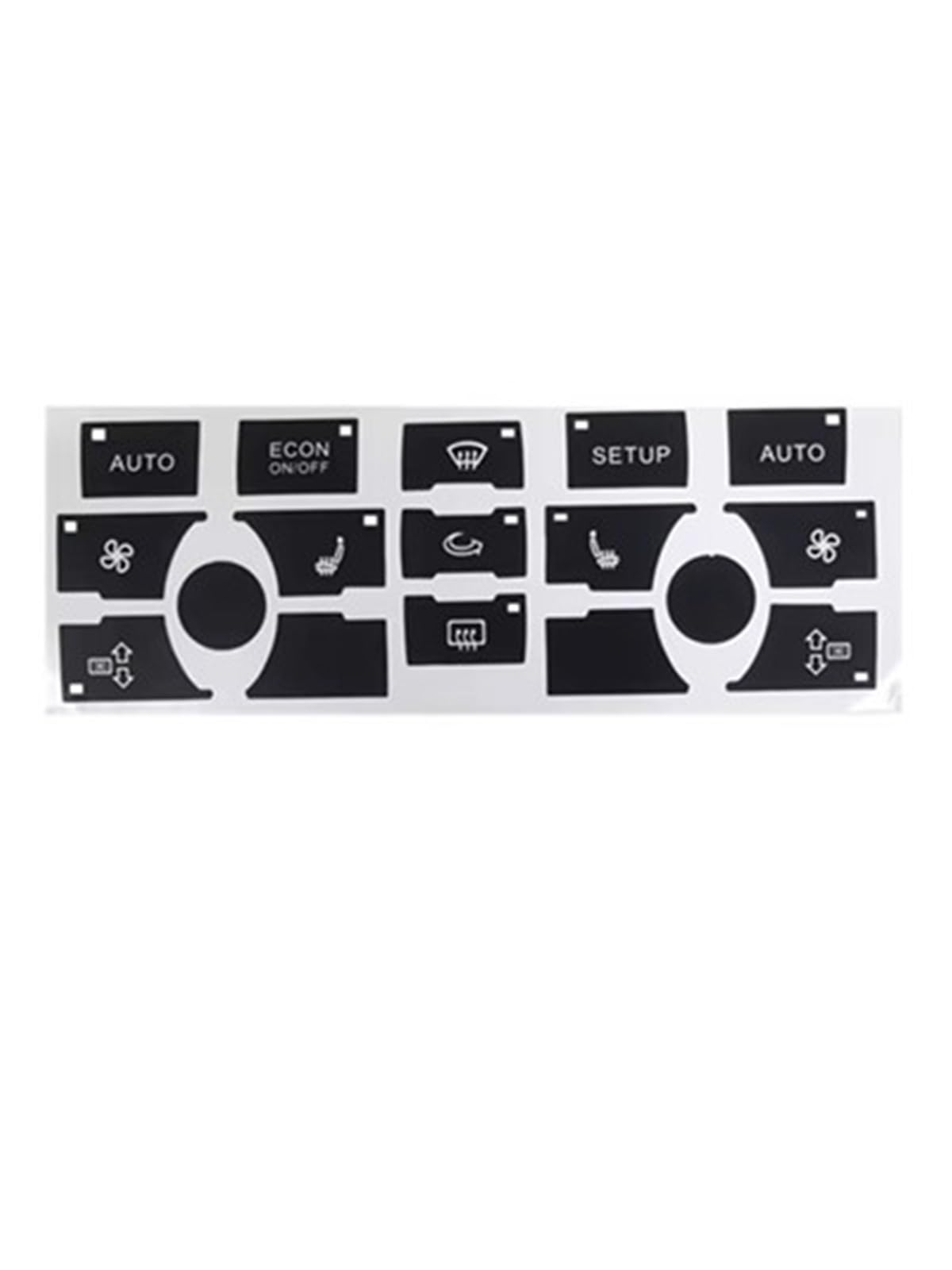 Button Trim Compatible with A6 C6 4F 2004 2005 2006 2007 2008 2009 2010 2011 Car Air Conditioning Control Panel Button Stickers(AC Control Type A)