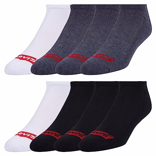Levi's Mens Socks 8 Pairs Crew Low Cut No Show Quarter Ankle Socks for Men Premium Athletic Men's Socks Size 9-12