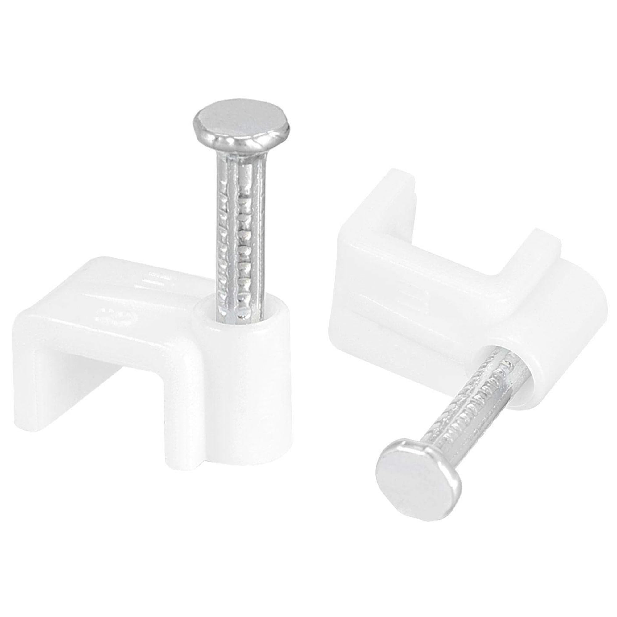 TA-VIGOR 100Pcs Round Cable Clips, 8mm Electrical Cable Wall Clip