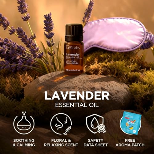 Image of 100% Pure Lavender Essential Oil - 0.34 Fl Oz - Lavender Oil for Hair, Skin, Diffuser, Aromatherapy & DIY Candle Making Scent