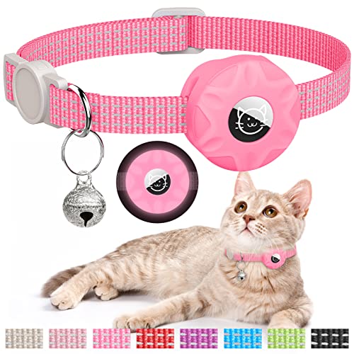 Hoeraonr collier chat AirTag réfléchissant détachable