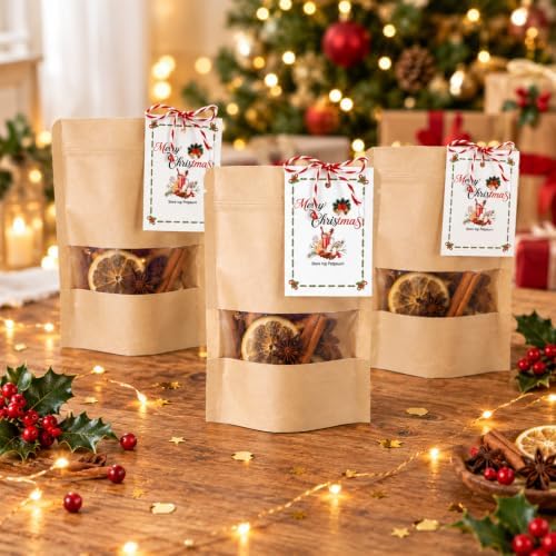 50 Sets 102 Pcs Christmas Gift Bag Simmer Pot Potpourri Bags 5.5x7.9in — 사진 5