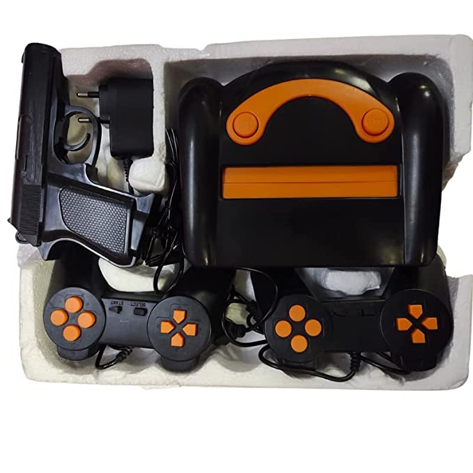 Mabron Super 8 bit Tv Video Game Console with 2 Game Controllers 1 Laser Gun Unlimited Fun for Kids 1