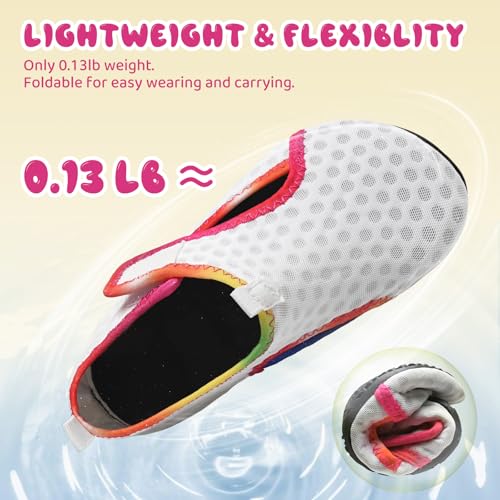 Image of WateLves Kids Water Shoes Toddler Girls Boys Barefoot Non-Slip Quick Dry Aqua Socks for Beach Swim Walking