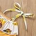 KAGAYD Toddler Baby Girl Fashion Swimsuit Cute Floral Print Bikini Set Swimwear Summer Beach Holiday (Yellow, 2-3 Years)