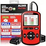 Autel AL549 OBD2 Scanner Code Reader with ABS Diagnostic & Battery Test, Enhanced Check and Reset Engine Fault Code, Live Data, Freeze Frame, CAN Car Diagnostic Scan Tool for All OBDII Car After 1996