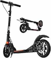 折りたたみキックスクーター 黒 100kg Amazon | キックボード 大人用 最大100kg、非電動 キックボード