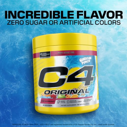 Image of C4 Original Hawaiian Punch Pre-Workout - Fruit Juicy Red (30 Servings)