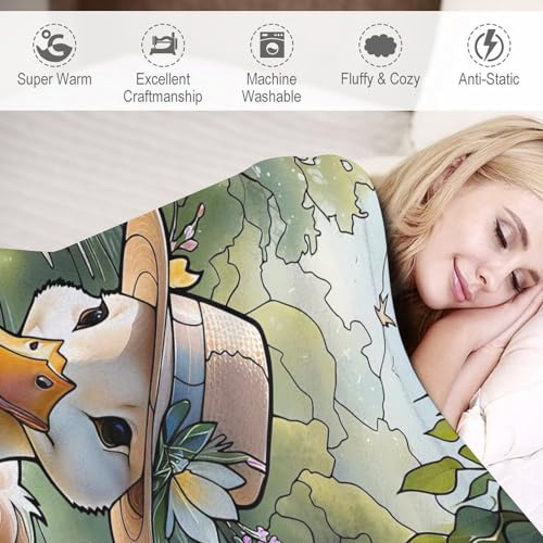 Couverture canard en flannel polaire de 150×200cm pour canapé - 4