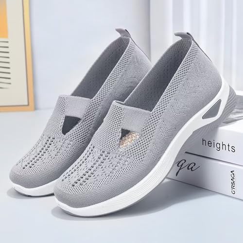 Dubuto Women'S Walking Shoes 2024 New Wove Breathable Soft Orthopedic Diabetic Comfortable Slip-On Sneakers For Women Indoor Outdoor Casual Athletic Work Shoes thumb #2