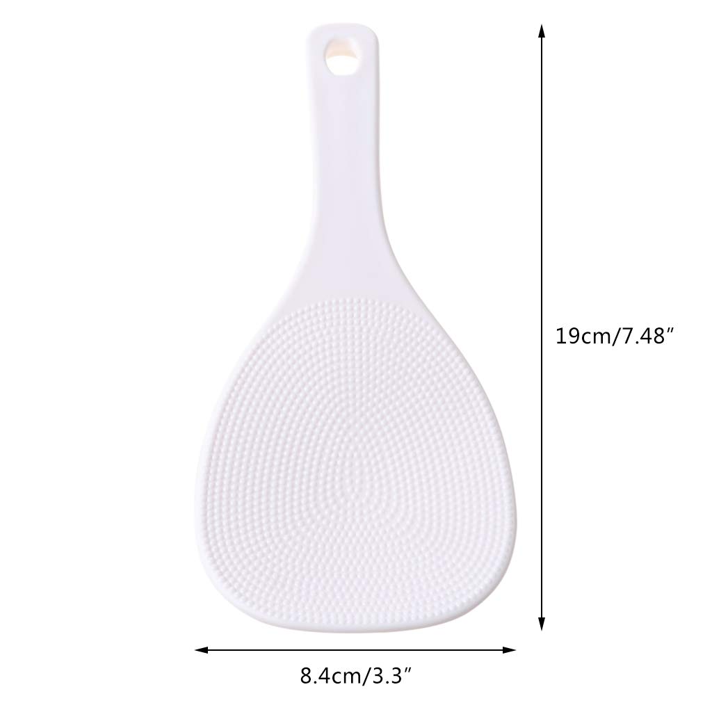 BOGEEL 2 Pieces Kitchen Stick Rice Paddle Spoons White Meal Spoon