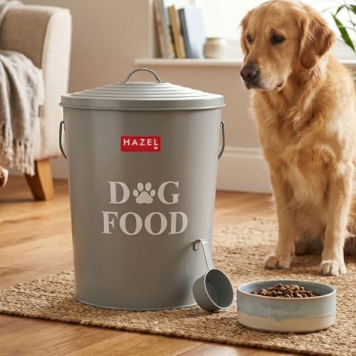 Image of HAZEL Pet Food for Dogs Storage Container Airtight with Scoop, 10kg Capacity