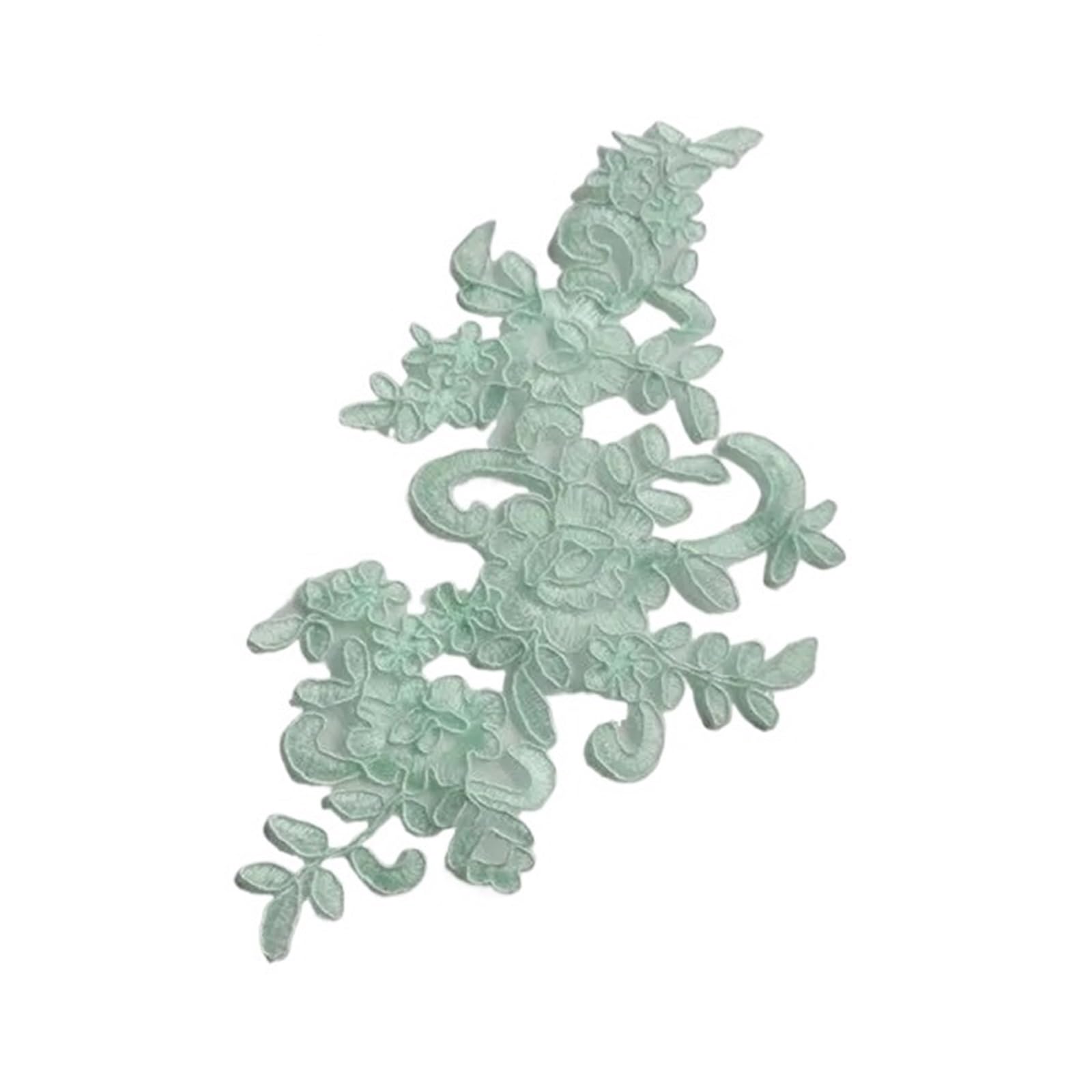 Appliques de dentelle 3D haute couture pour voile de mariée délicat