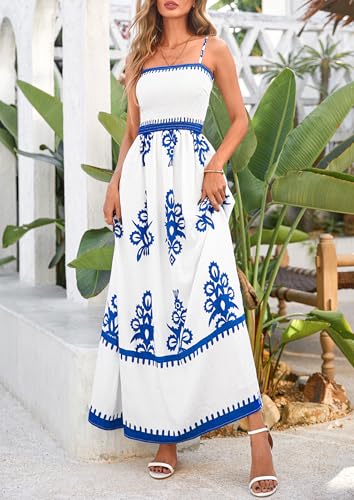 Image of PRETTYGARDEN Women's Summer Boho Maxi Dress Floral Sundresses