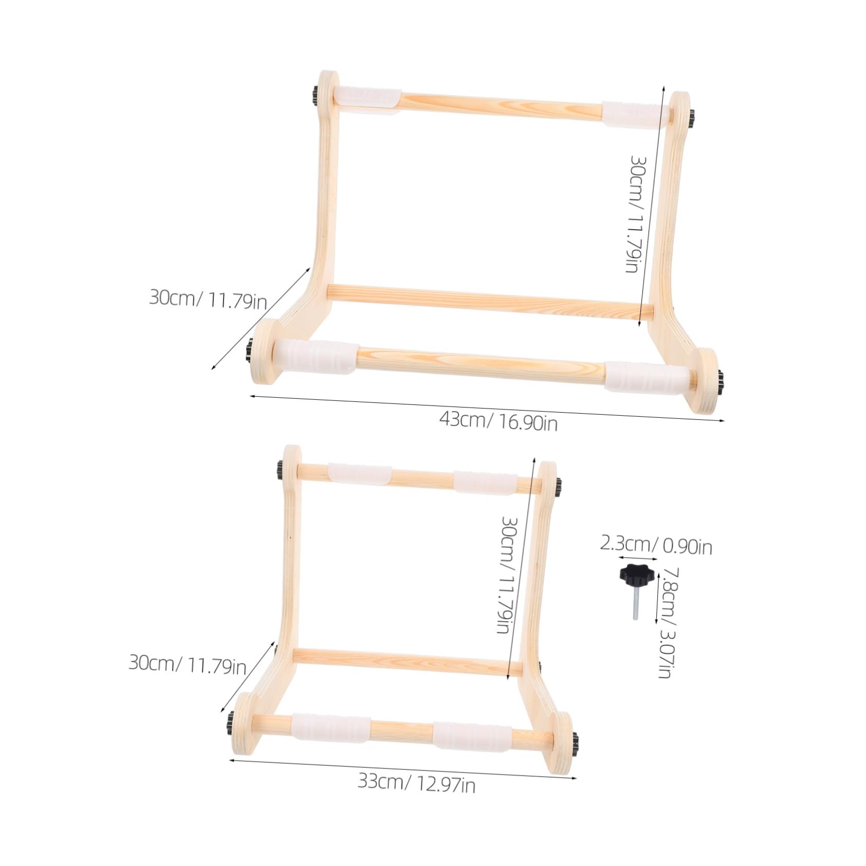 DOITOOL Bastidor De Punto De Cruz Ajustable Madera Para Bordado Manos Libres Para Manualidades Mesa o Regazo Para Diy Tejer