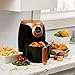 Copper Chef 2 QT Air Fryer - Turbo Cyclonic Airfryer With Rapid Air Technology For Less Oil-Less Cooking. Includes Recipe Book (Black)