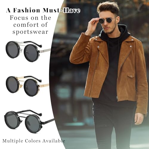 Adjustable Tint Sunglasses for Men Women,Lightweight round shape， Polarized Sunglasses with 1-9 Adjustable Darkness Levels3