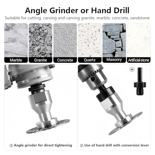 Image of Serplex 50mm Diamond Saw BIade for M14 Angle Grinder, Diamond Cup Wheel with RemovabIe FIange Engraving Cutting Disc for Grinding & Polishing Marble, Granite, Concrete, Ceramic & Glass
