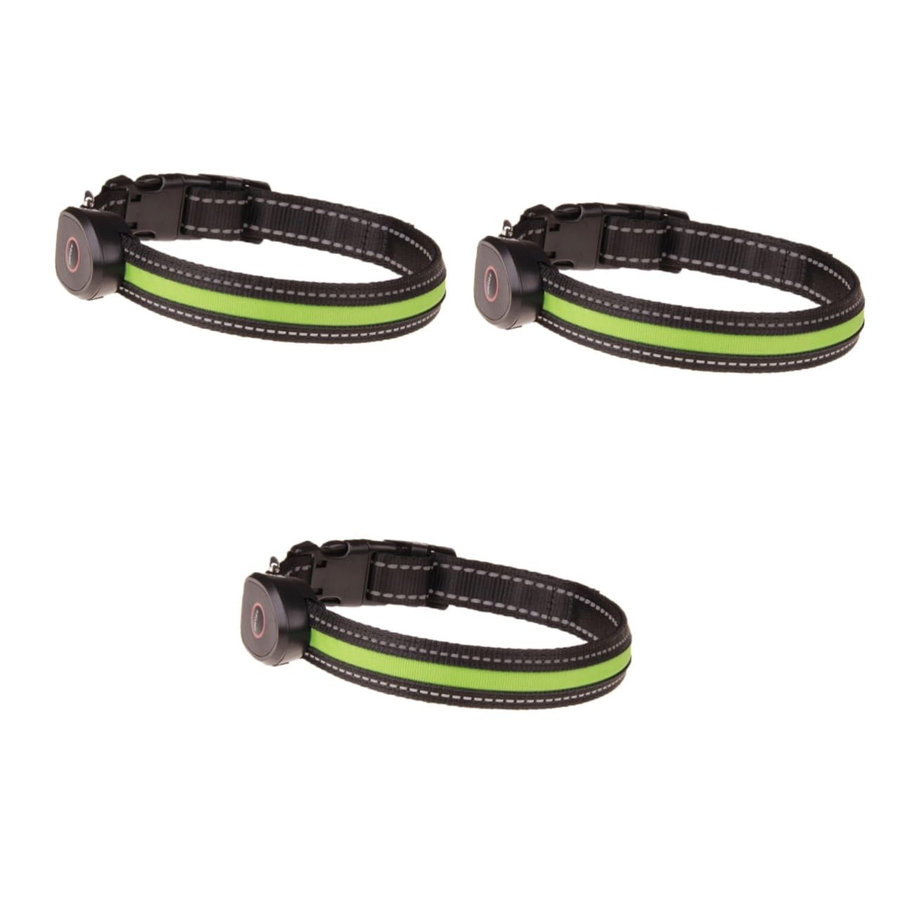 Milisten 3 Pièces Collier Lumineux pour Colliers Rond de Rechargeable USB Un col Lumineux Clignotant pour Animaux de Compagnie éclair