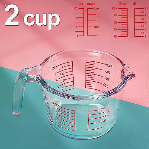 Naitesen 3 Piece Glass Measuring Cup Set 1 Cup 2 Cup 4 Cup Liquid Measuring Cups Dishwasher Freezer Microwave Preheated Oven Safe For Cooking Baking Supplies Kitchen Gadgets Home Essentials Tools #TOP3