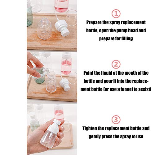 Empty Small Plastic Spray Bottle Plastic Portable Travel Spray Bottle Clear Empty Spray Bottle Empty Refillable Plastic… - Afbeelding 7