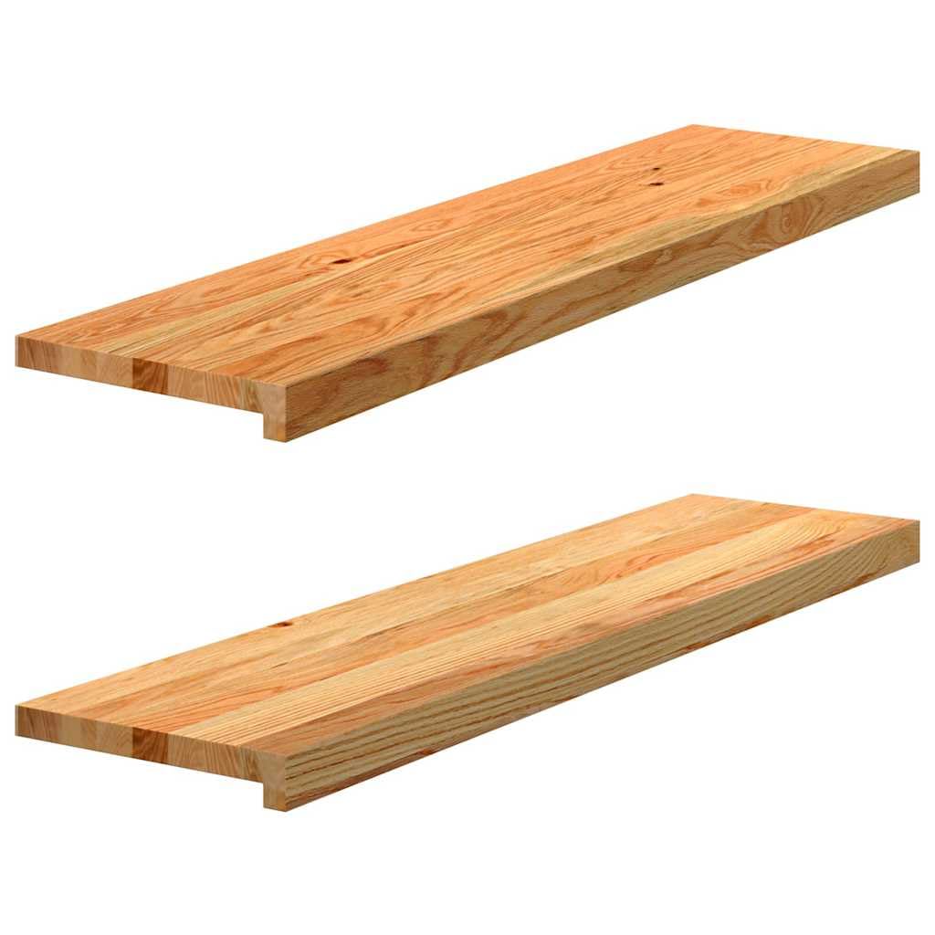 vidaXL Solid Oak Window Sills 2 pcs 100x25x2 cm - Natural Oak Light Brown โ image 1