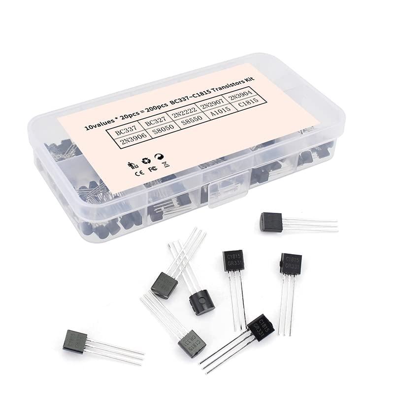 Transistor Triodo Transistor 10 Valori * 20 PCS = 200 PCS BC337 BC327 2N2222 2N2907 2N3904 2N3906 S8050 S8550 A1015 C1815 Kit Transistor TO-92